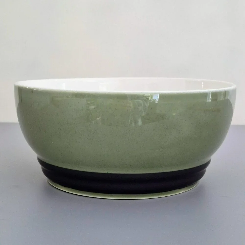 Pfaltzgraff Sphere 2 Qt Casserole Bowl, Modern Charcoal Gray & Green, USA Made